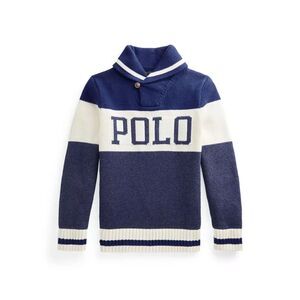 Polo Ralph Lauren Big Boys Logo Shawl-Collar Sweater Blue Youth Large (14-16)